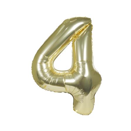 ลูกโป่งฟอยล์ตกแต่ง SNAZZ เลข 4 40 นิ้ว สีทอง_0