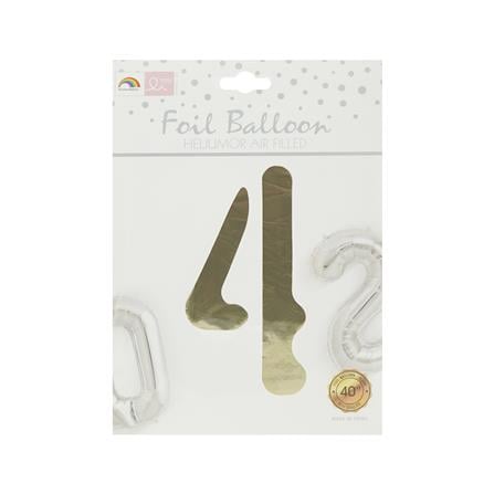 ลูกโป่งฟอยล์ตกแต่ง SNAZZ เลข 4 40 นิ้ว สีทอง_2