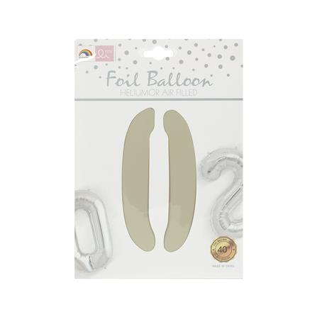 ลูกโป่งฟอยล์ตกแต่ง SNAZZ เลข 0 40 นิ้ว สีขาว_2