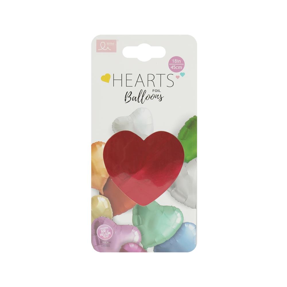 ลูกโป่งฟอยล์ หัวใจตกแต่ง SNAZZ 18 นิ้ว สีแดง