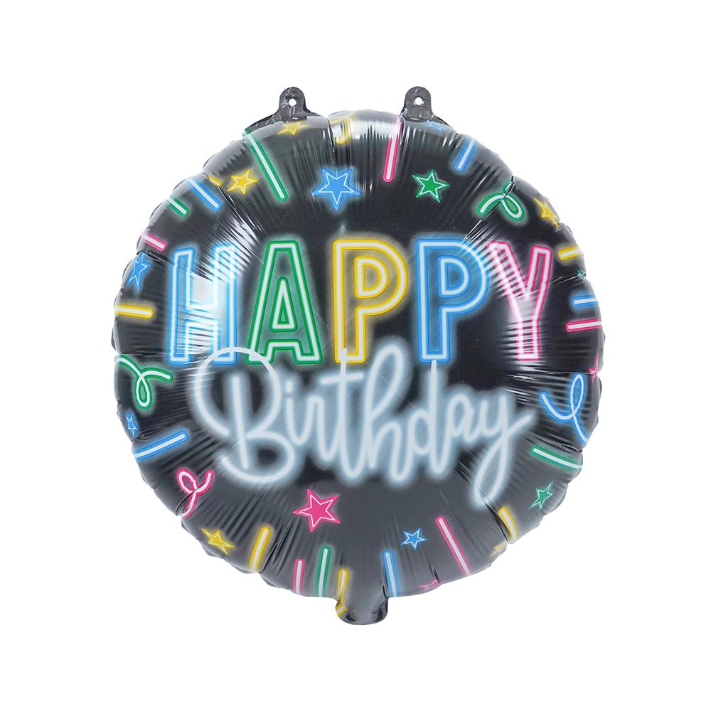 ลูกโป่งฟอยล์ HAPPY BIRTH DAY BALL SNAZZ 18 นิ้ว สีดำ