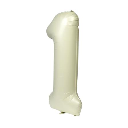 ลูกโป่งฟอยล์ตกแต่ง SNAZZ เลข 1 40 นิ้ว สีขาว_1