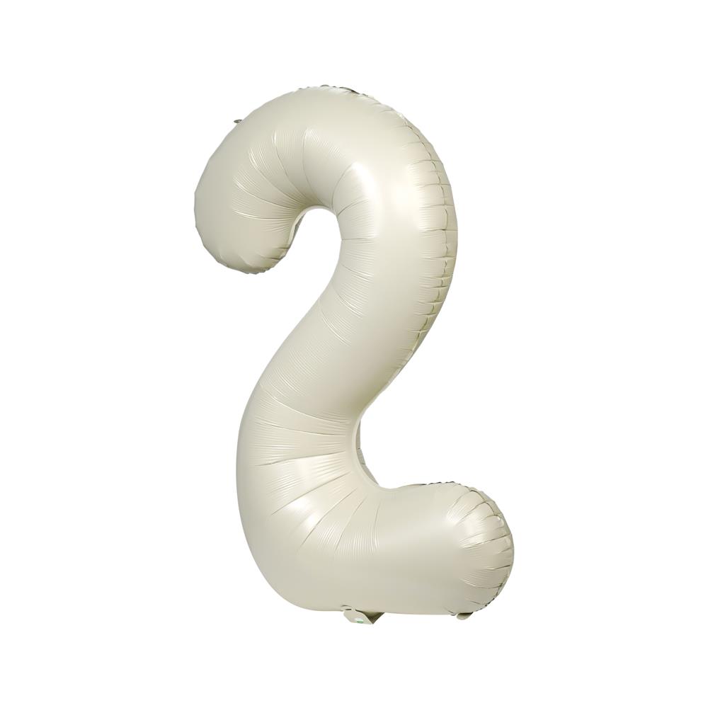 ลูกโป่งฟอยล์ตกแต่ง SNAZZ เลข 2 40 นิ้ว สีขาว