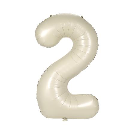 ลูกโป่งฟอยล์ตกแต่ง SNAZZ เลข 2 40 นิ้ว สีขาว_0