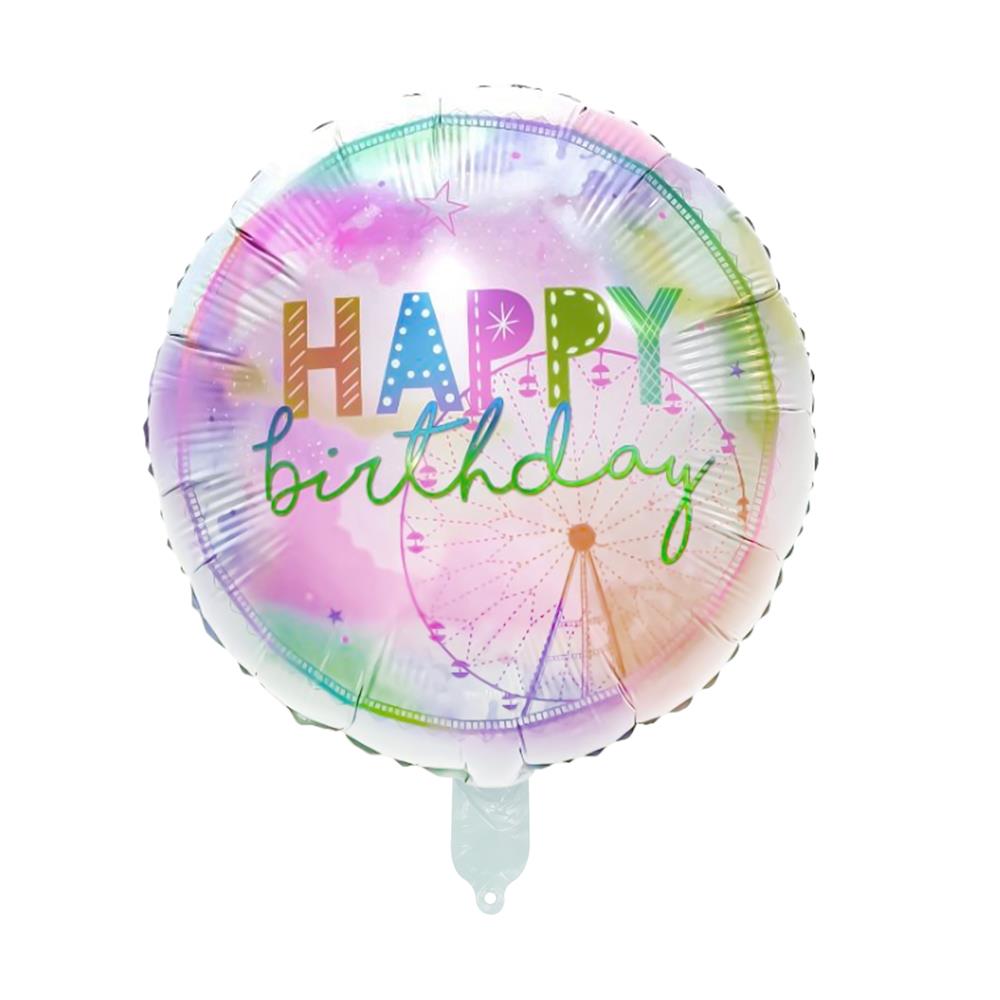 ลูกโป่งฟอยล์ HAPPY BIRTHDAY BALL SNAZZ 18 นิ้ว สีชมพู