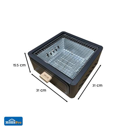 เตาถ่านบาร์บีคิวตั้งโต๊ะ ทรงสี่เหลี่ยม SPRING XPLOR สีดำ_5