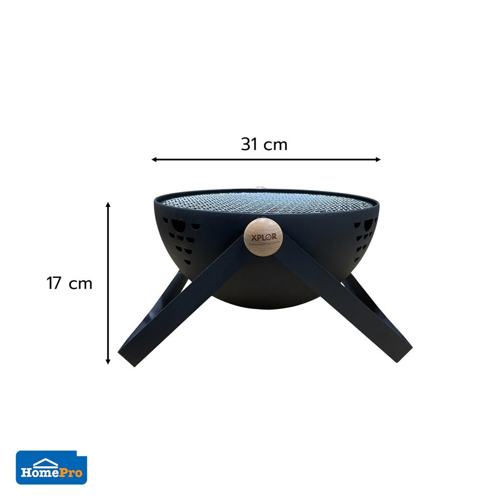 เตาถ่านบาร์บีคิว ทรงกลม SPRING XPLOR สีดำ