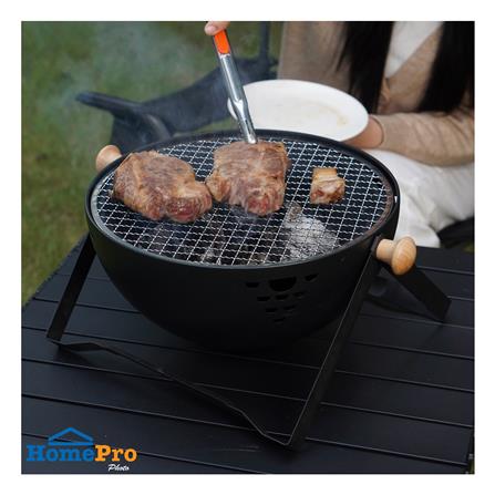 เตาถ่านบาร์บีคิว ทรงกลม SPRING XPLOR สีดำ_3