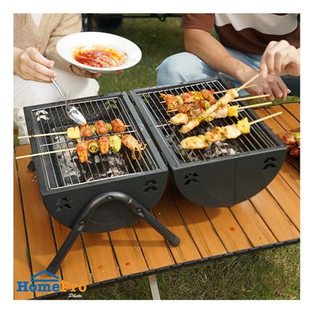 เตาถ่านบาร์บีคิว ตั้งโต๊ะ SPRING BARREL XPLOR สีดำ_5