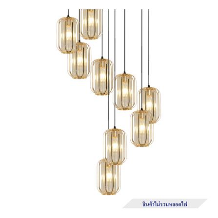 ไฟช่อ SUCCESS SCP-4023/9 สีดำ/ใส/ทอง 9 หัว_1