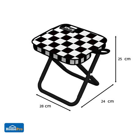 เก้าอี้พับตั้งแคมป์พกพา SPRING XPLOR สีดำ/ขาว_3