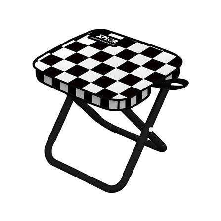 เก้าอี้พับตั้งแคมป์พกพา SPRING XPLOR สีดำ/ขาว_0