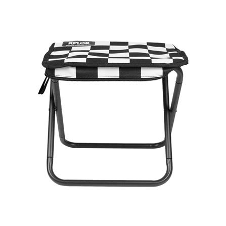 เก้าอี้พับตั้งแคมป์พกพา SPRING XPLOR สีดำ/ขาว_1