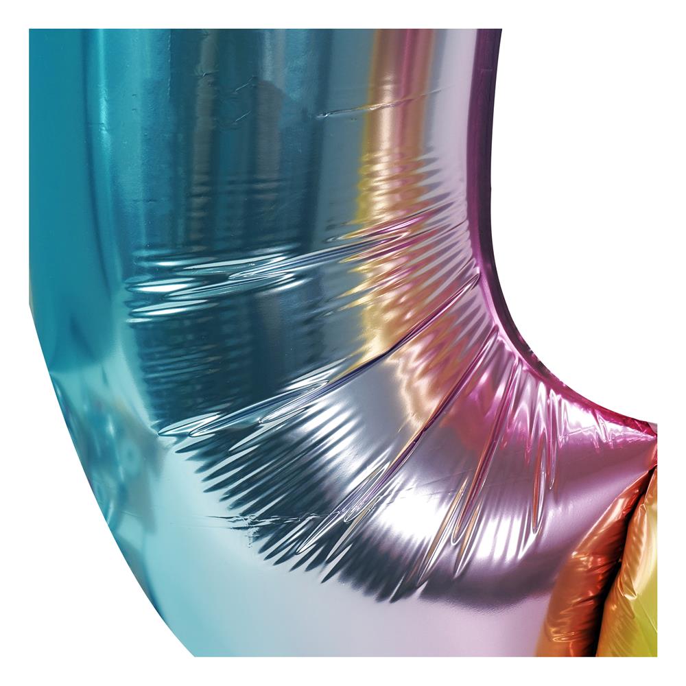 ลูกโป่งฟอยล์ตกแต่ง SNAZZ เลข 0 40 นิ้ว สีรุ้ง