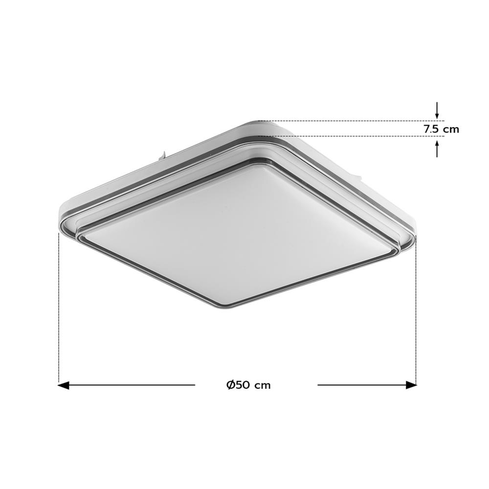ไฟเพดาน LED STARLIGHT 04-SL-8524-500 74 วัตต์ DAYLIGHT/COOL WHITE/WARMWHITE 19 นิ้ว สีขาว/ดำ