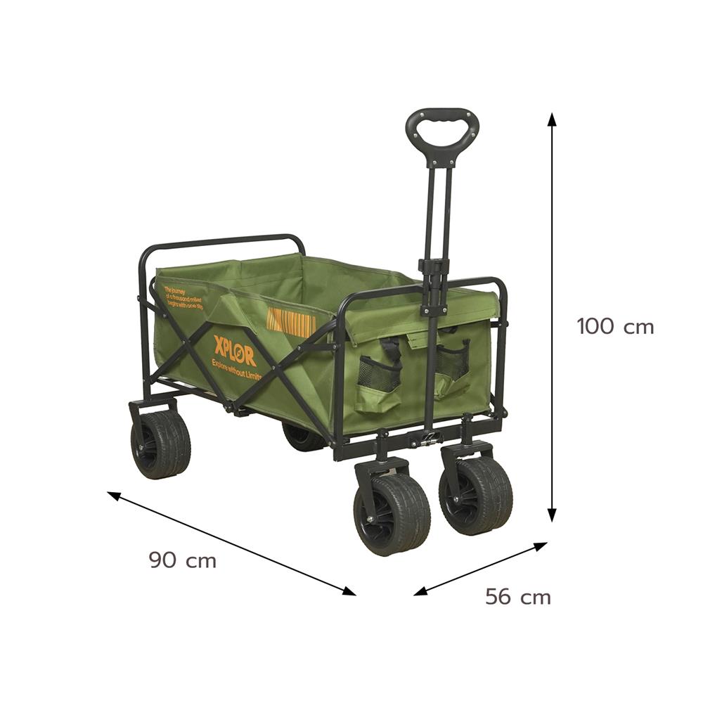 รถเข็นแคมป์ปิ้ง SPRING XPLOR 100 ซม. สีเขียว