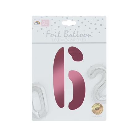 ลูกโป่งฟอยล์ตกแต่ง SNAZZ เลข 6 40 นิ้ว สีรุ้ง_3