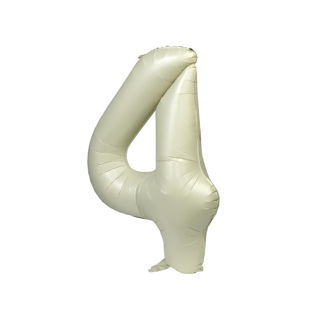 ลูกโป่งฟอยล์ตกแต่ง SNAZZ เลข 4 40 นิ้ว สีขาว