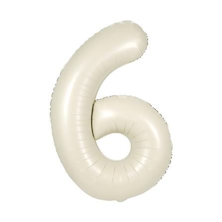 ลูกโป่งฟอยล์ตกแต่ง SNAZZ เลข 6 40 นิ้ว สีขาว_0