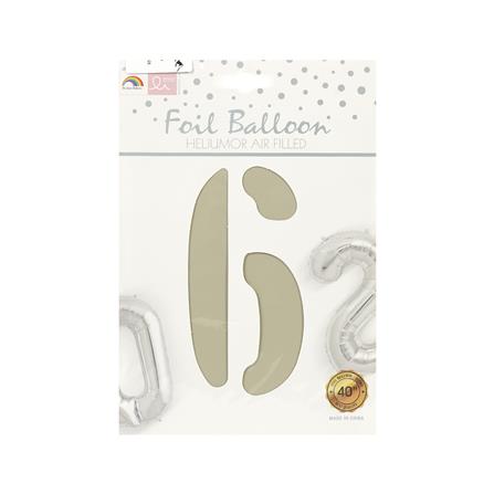 ลูกโป่งฟอยล์ตกแต่ง SNAZZ เลข 6 40 นิ้ว สีขาว_2