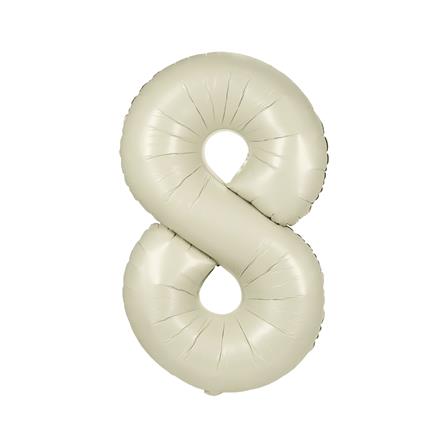 ลูกโป่งฟอยล์ตกแต่ง SNAZZ เลข 8 40 นิ้ว สีขาว_0