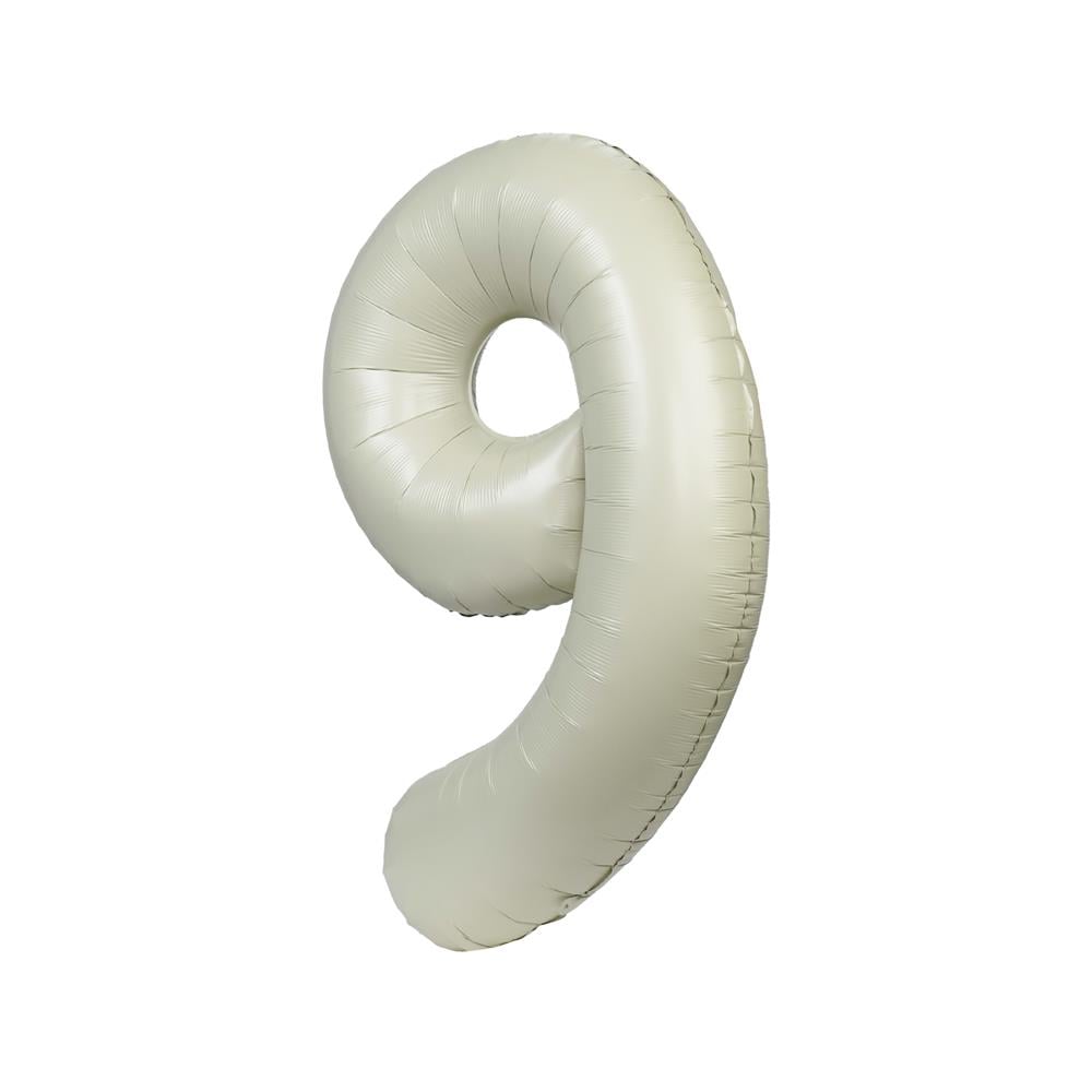 ลูกโป่งฟอยล์ตกแต่ง SNAZZ เลข 9 40 นิ้ว สีขาว