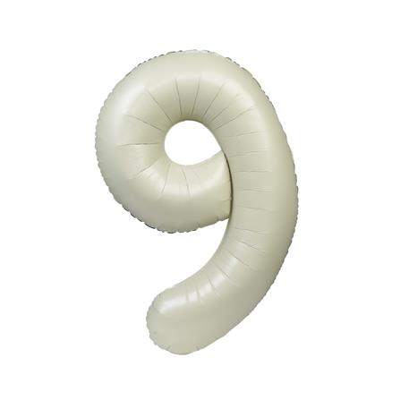 ลูกโป่งฟอยล์ตกแต่ง SNAZZ เลข 9 40 นิ้ว สีขาว_0