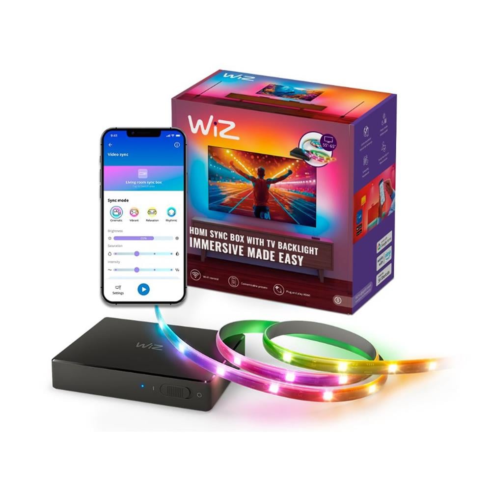 ไฟเส้น LED WIZ RGBIC TV SYNC BOX 10 วัตต์ 55-65 นิ้ว