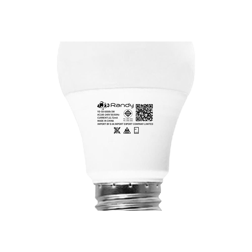 หลอด LED RANDY BULB 6 วัตต์ DAYLIGHT E27