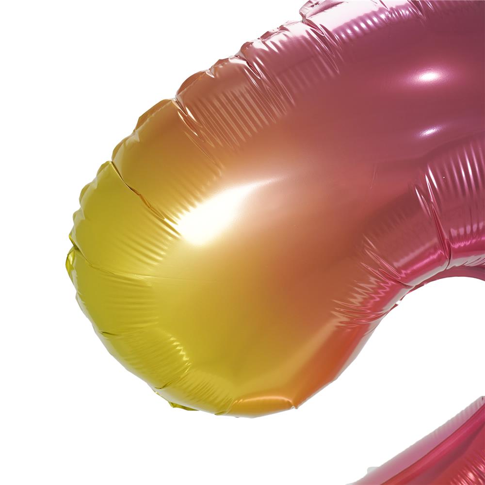 ลูกโป่งฟอยล์ตกแต่ง SNAZZ เลข 2 40 นิ้ว สีรุ้ง