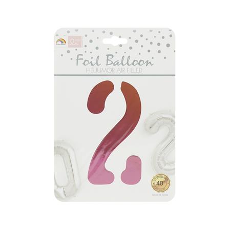 ลูกโป่งฟอยล์ตกแต่ง SNAZZ เลข 2 40 นิ้ว สีรุ้ง_3