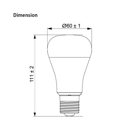 หลอด LED TOSHIBA A60 HIGH LUMEN 10 วัตต์ DAYLIGHT E27 (แพ็ก 4 ชิ้น)_4