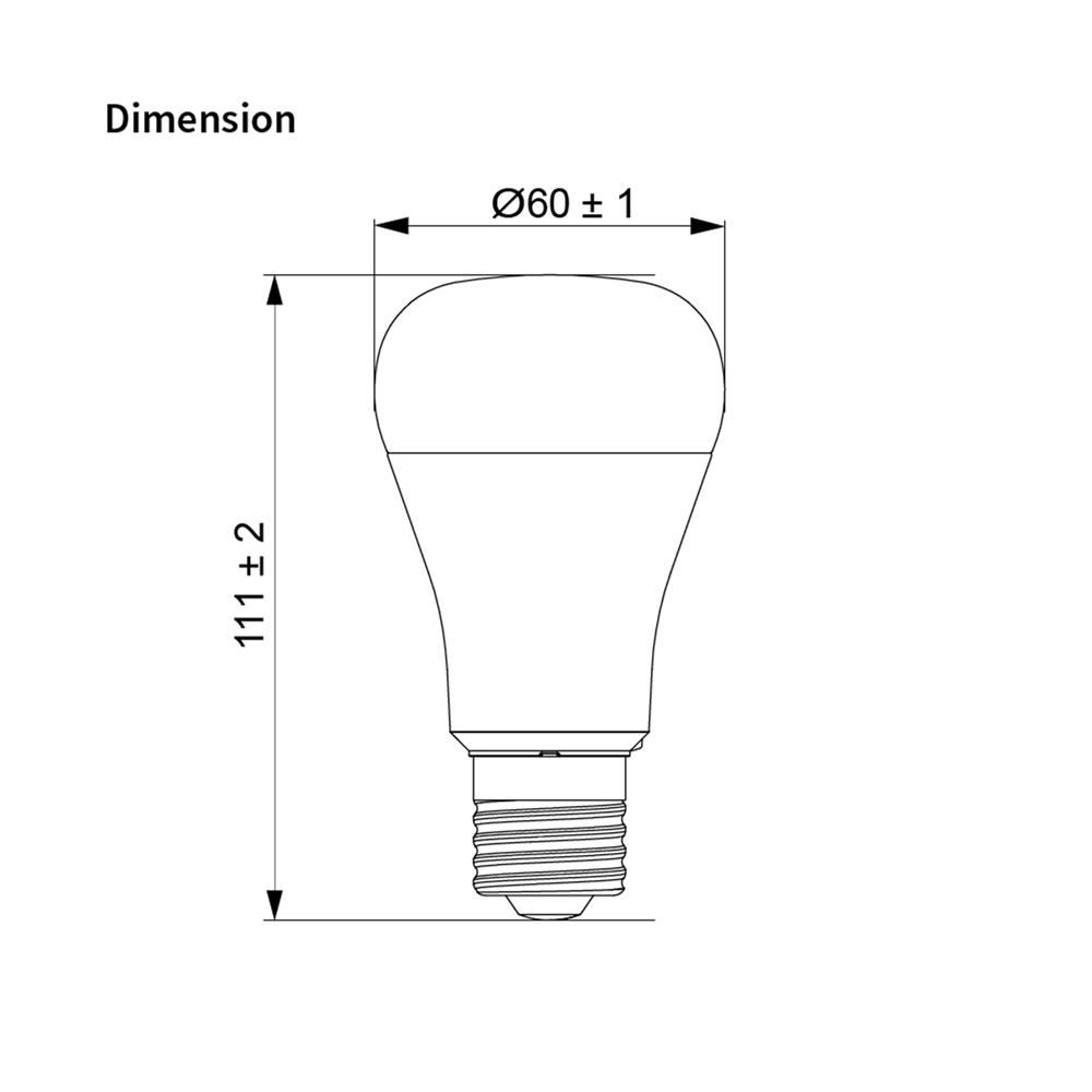 หลอด LED TOSHIBA A60 HIGH LUMEN 10 วัตต์ COOL WHITE E27 (แพ็ก 4 ชิ้น)