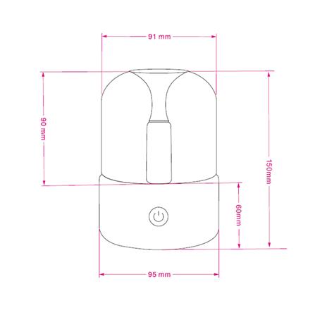 ไฟตั้งโต๊ะ LED CARINI THX24903-GN 0.9 วัตต์ WARM WHITE สีเขียว_2