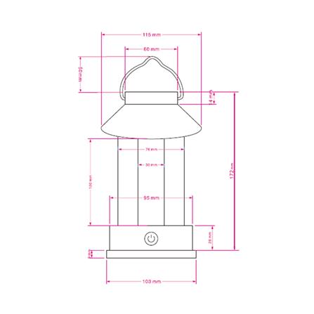 ไฟตั้งโต๊ะ LED CARINI THX24901-GN 0.9 วัตต์ WARM WHITE สีเขียว_2