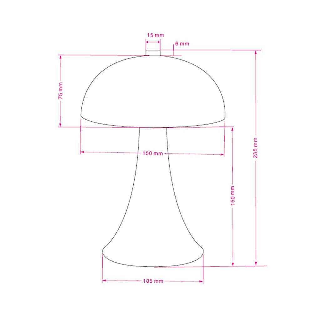 ไฟตั้งโต๊ะ LED CARINI TCW25502-SV 1.2 วัตต์ WARM WHITE สีเงิน