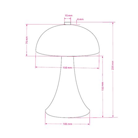 ไฟตั้งโต๊ะ LED CARINI TCW25502-SV 1.2 วัตต์ WARM WHITE สีเงิน_3