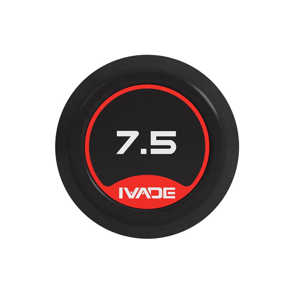 บาร์เบลแกนหยักหุ้มยาง IVADE 7.5 กก. (1 ชิ้น)
