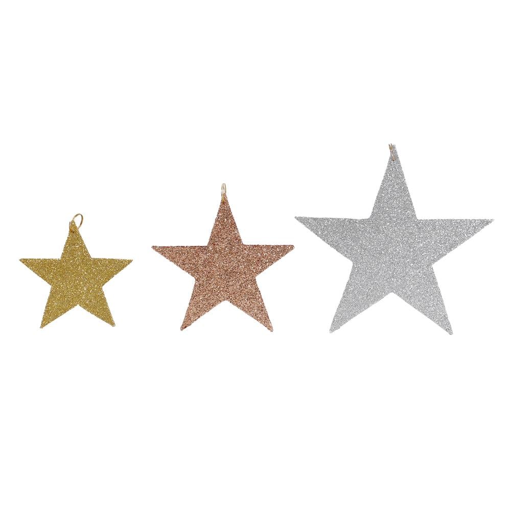 ของตกแต่ง SIAMXMAS STAR หลากสี (แพ็ก 3 ชิ้น)