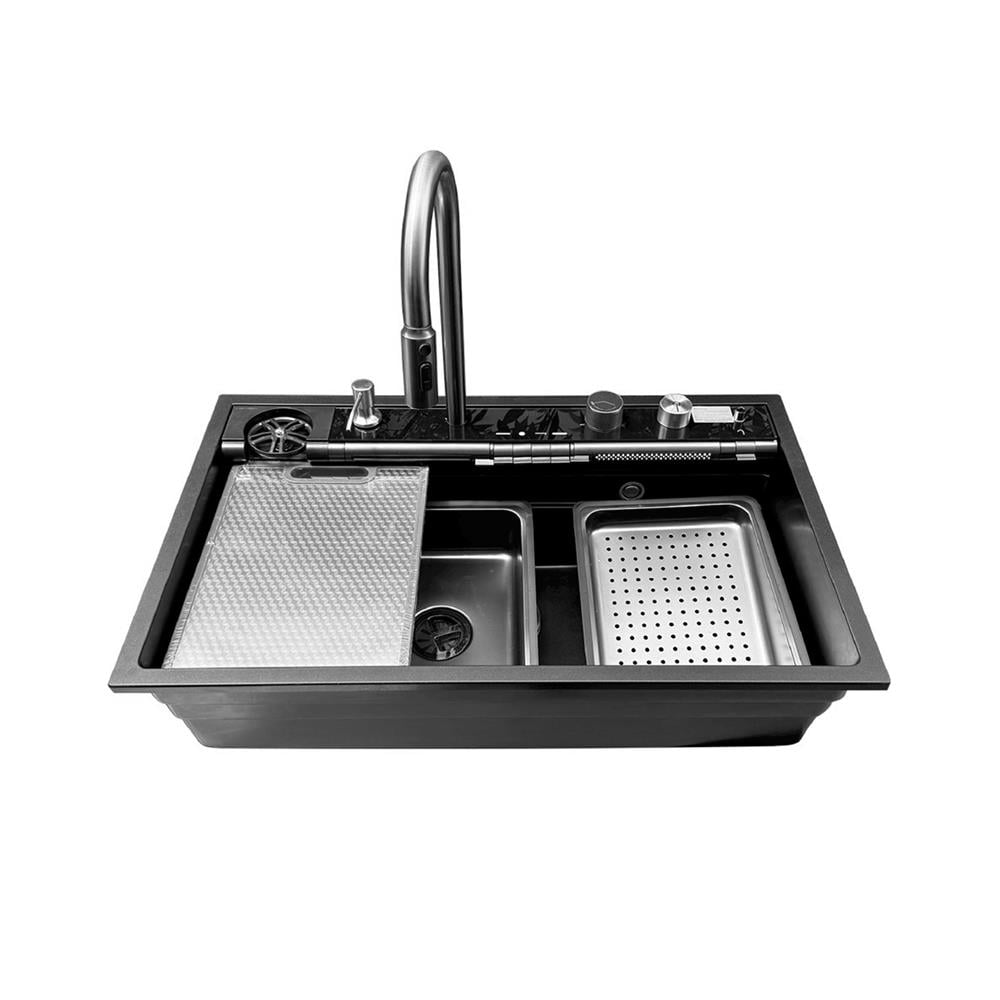 ซิงค์ฝัง 1 หลุม S-FLO NL0105 SM8050G สีดำ