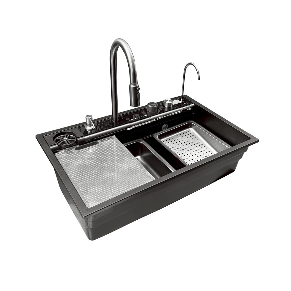 ซิงค์ฝัง 1 หลุม S-FLO NL0105 SM8050G สีดำ