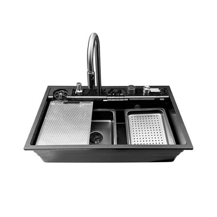 ซิงค์ฝัง 1 หลุม S-FLO NL0105 SM8050G สีดำ_2