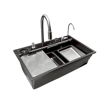 ซิงค์ฝัง 1 หลุม S-FLO NL0105 SM8050G สีดำ_4