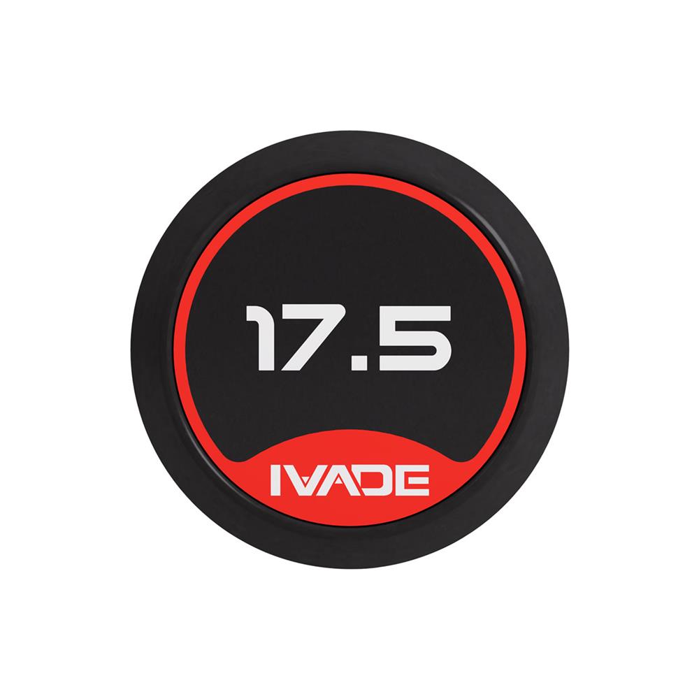 บาร์เบลแกนหยักหุ้มยาง IVADE 17.5 กก. (1 ชิ้น)
