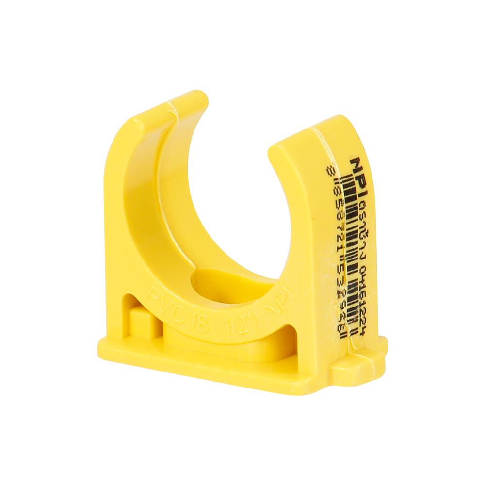 คลิปก้ามปู PVC ตราช้างNPI 1/2 นิ้ว สีเหลือง (แพ็ก 5 ชิ้น)