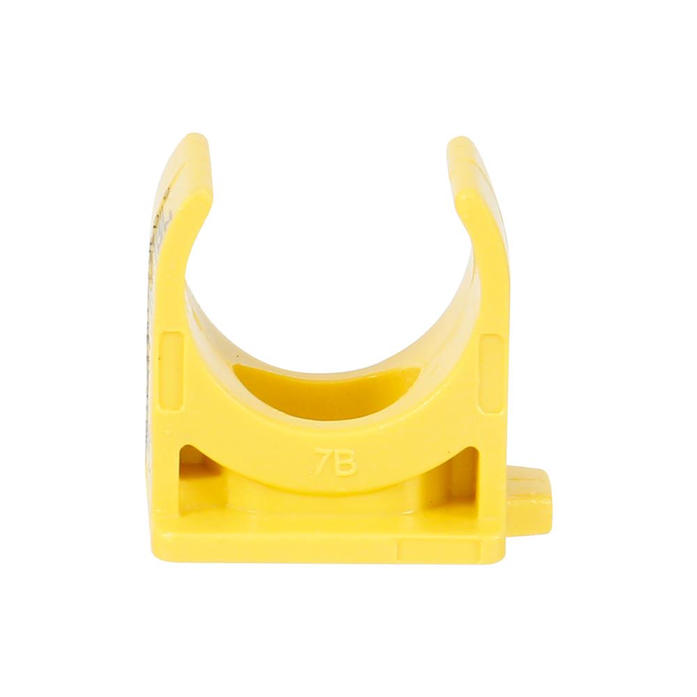 คลิปก้ามปู PVC ตราช้างNPI 3/8 นิ้ว สีเหลือง (แพ็ก 5 ชิ้น)