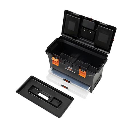 กล่องเครื่องมือพลาสติก TRUSCO TTB-802 สีดำ-ส้ม_2
