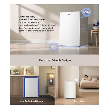 ตู้แช่แนวตั้ง HAIER BD-91 3.2 คิว สีขาว_5