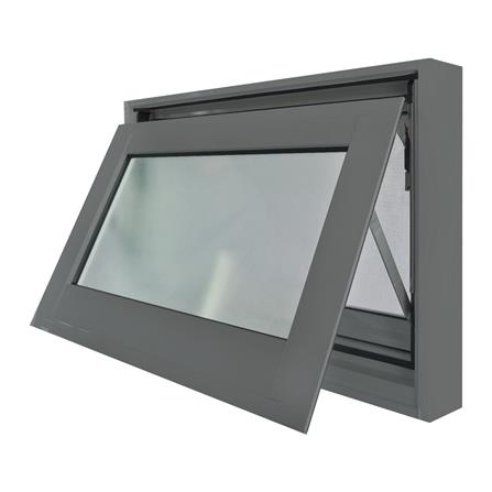 หน้าต่างอะลูมิเนียมบานกระทุ้งพร้อมมุ้งลวด J-TRUST SANKYOALUMI 60x40 ซม. สีเทา_1