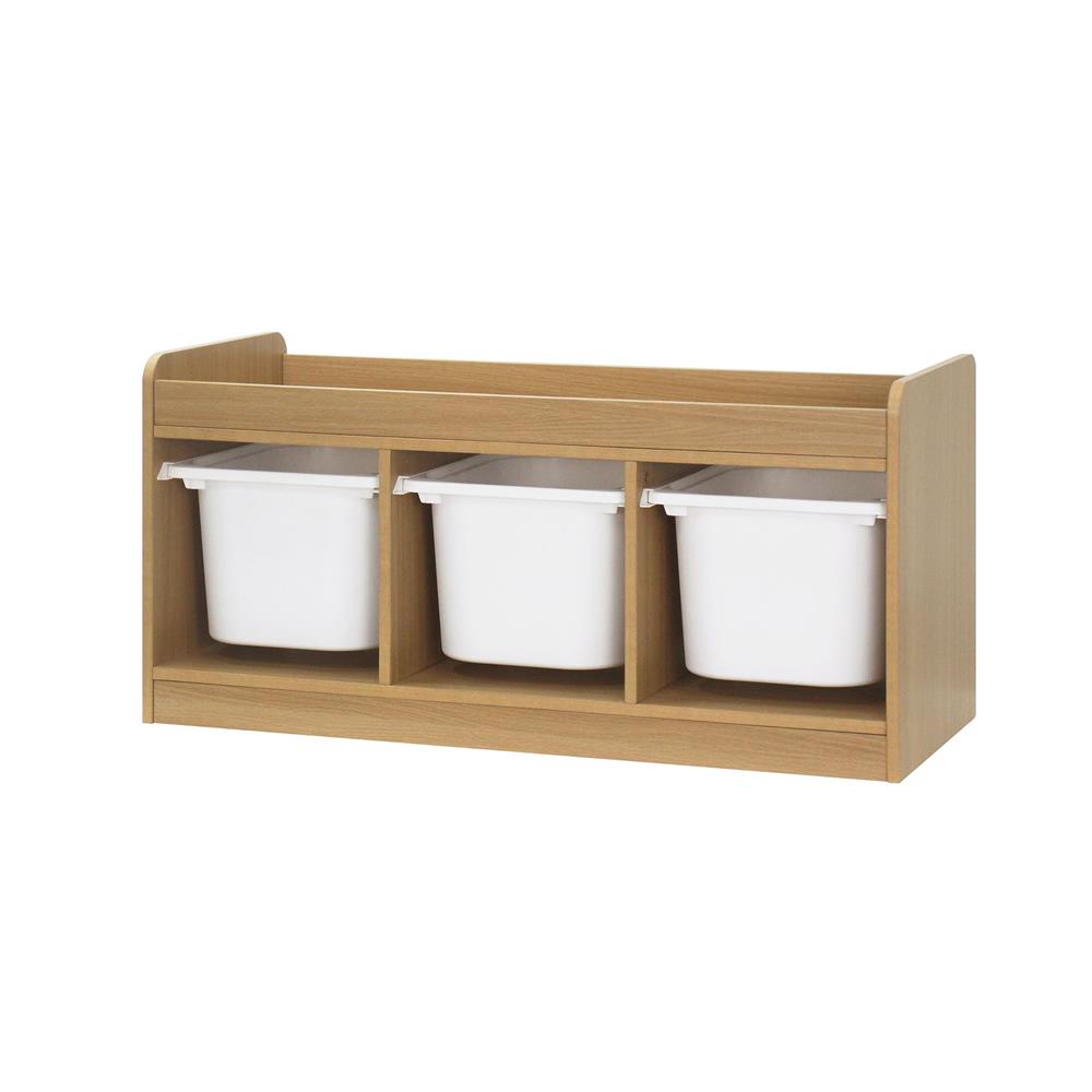 ตู้ลิ้นชักเก็บของ 3 ช่อง FURDINI TORI BOX 96 ซม. สี NATURAL OAK/ขาว